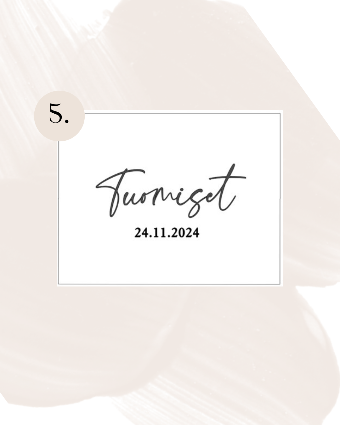 Vieraskirjan kansitarra 5