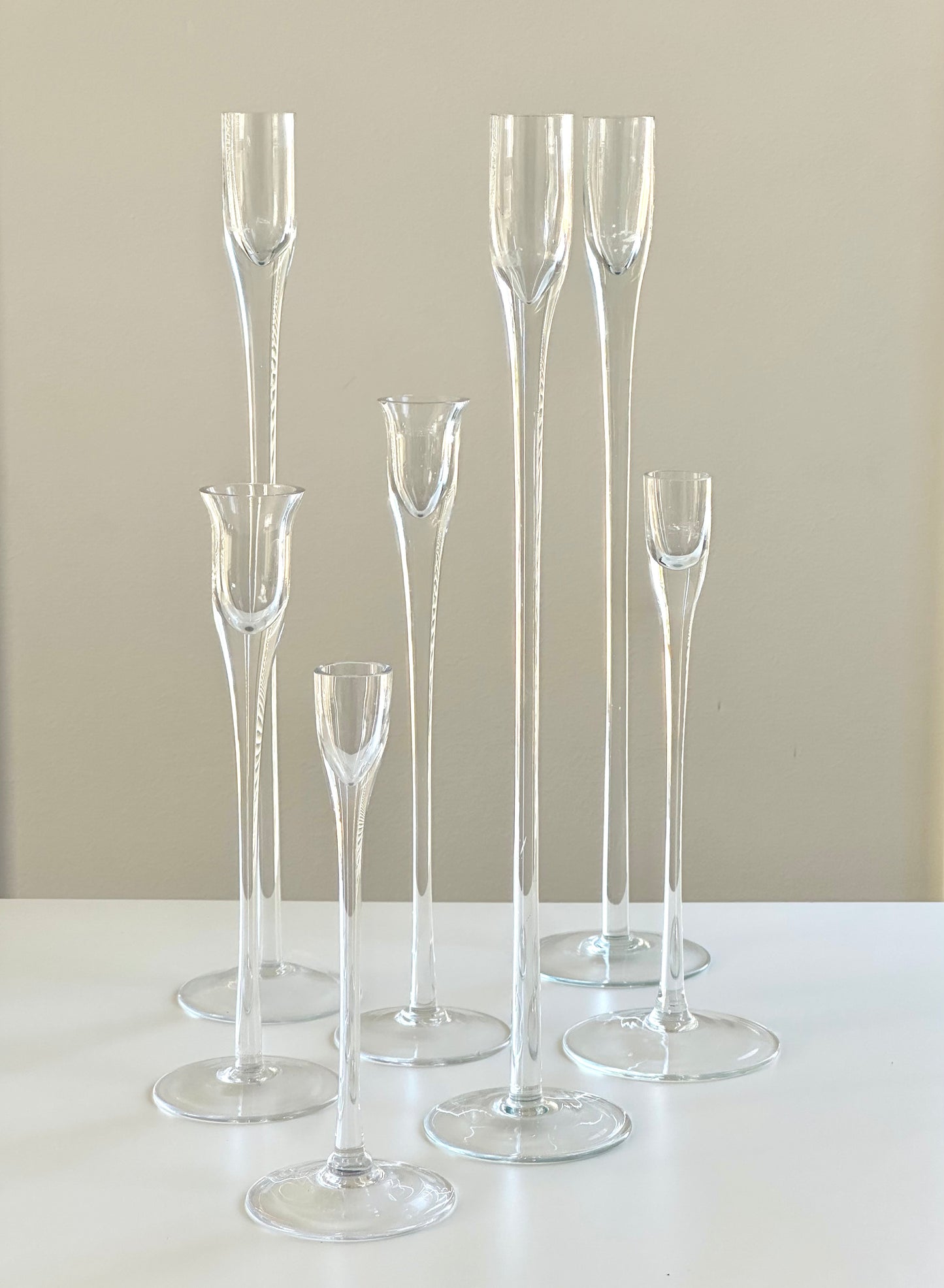 Lasiset kynttilänjalat