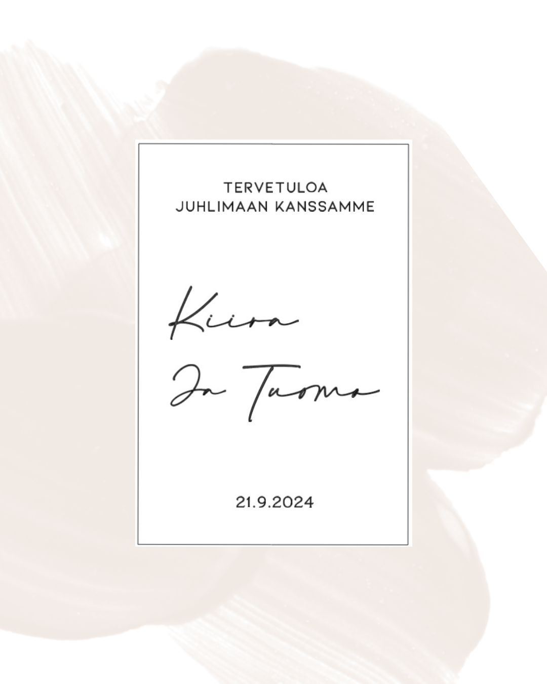 Tervetuloa-kylttitarra 5