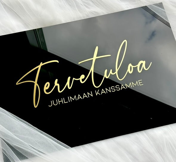 Tervetuloa-kyltti
