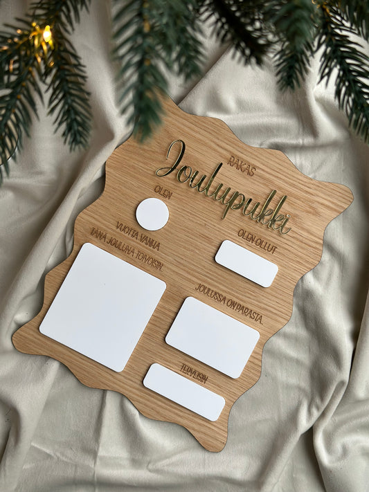 Rakas Joulupukki – joulunodotuskyltti