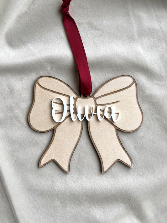 Joulukuusenkoriste - rusetti