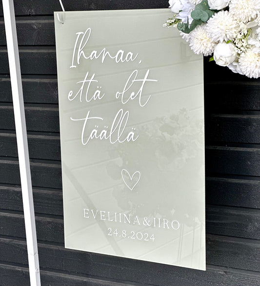 Tervetuloa-kyltti