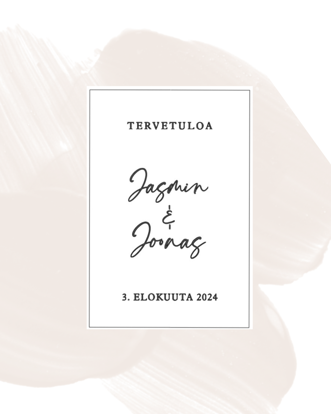 Tervetuloa-kylttitarra 3